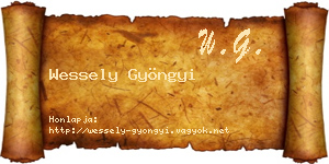 Wessely Gyöngyi névjegykártya